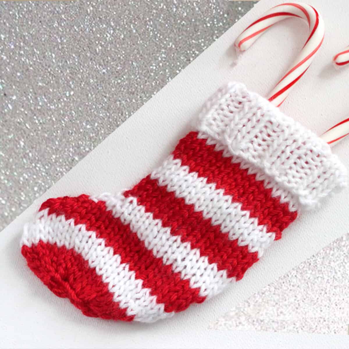Mini Christmas Stocking Knitting Pattern - Studio Knit