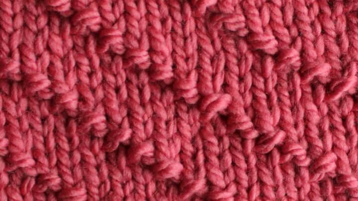 Diagonal Seed Stitch Knitting Pattern for Beginners - Studio Knit