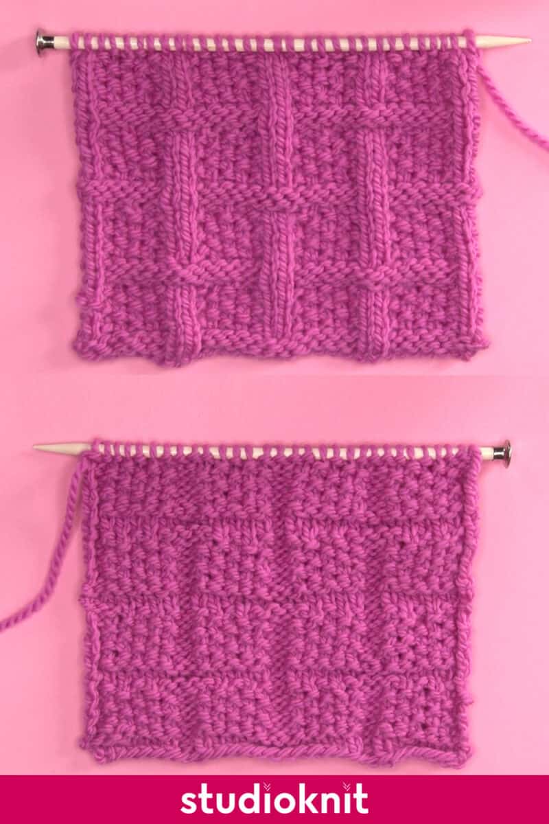 Lattice Seed Stitch Knitting Pattern for Beginners - Studio Knit