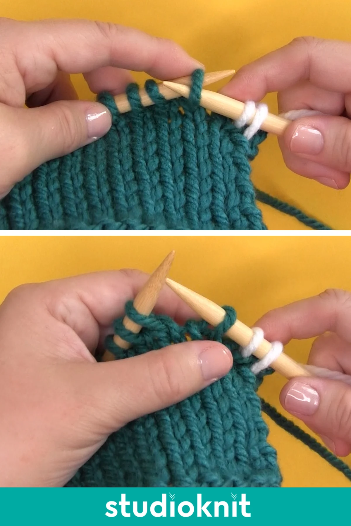 Slip Stitch Knitwise with Yarn in Back, yarn