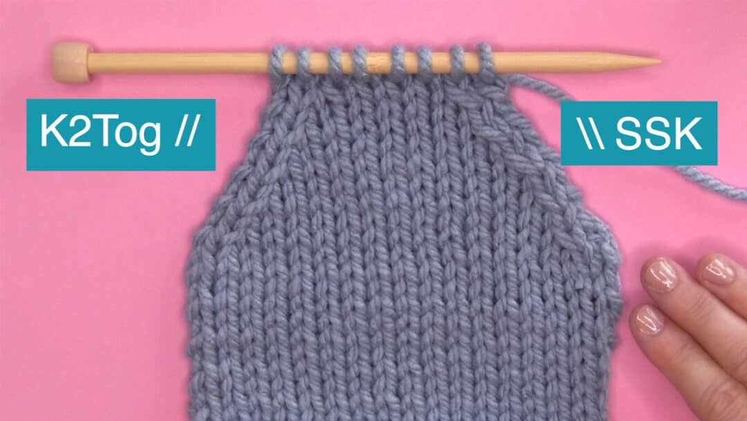 How to Decrease in Knitting with SSK and K2Tog Studio Knit