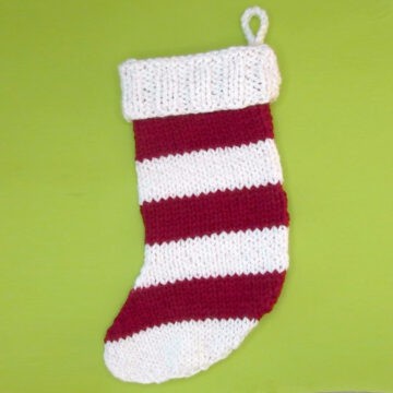 Chunky Christmas Stocking Knitting Pattern - Studio Knit