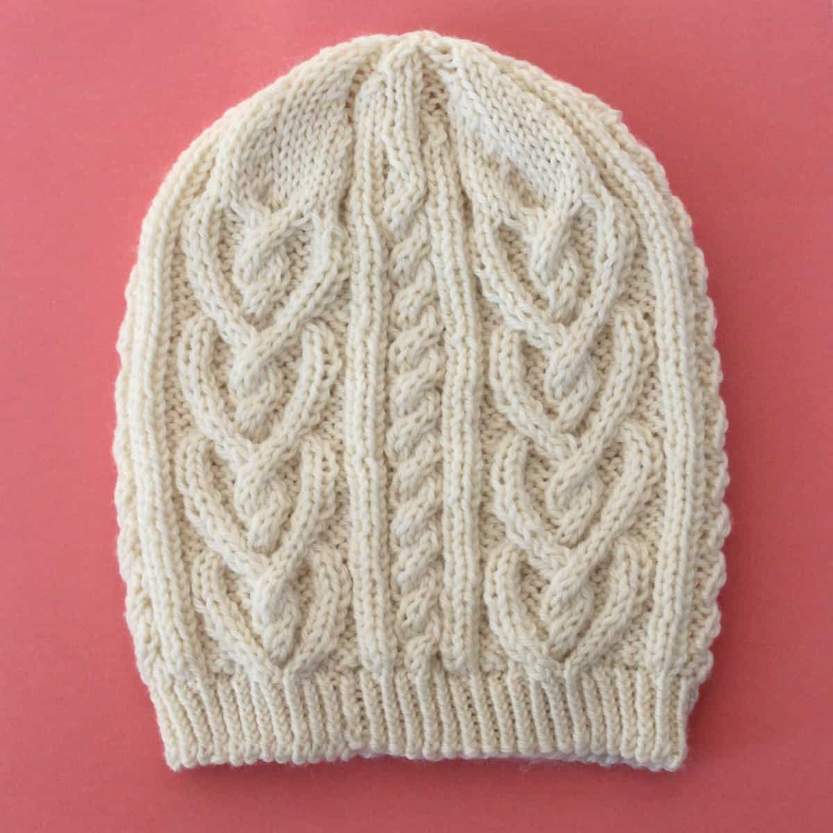 Knit Cable Beanie FREE Knitting Pattern - Julie Measures