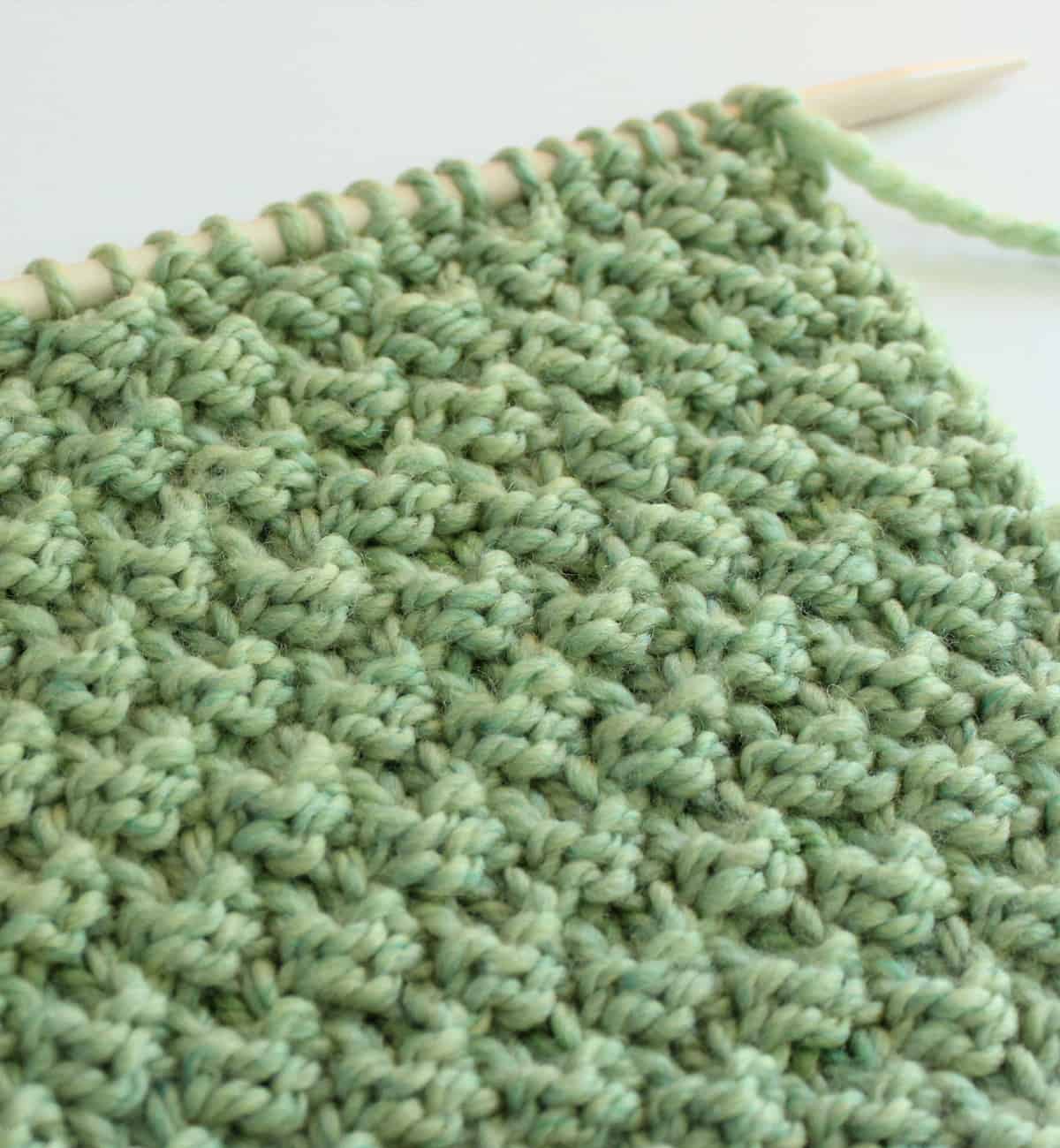 Double Moss Stitch Knitting Pattern For Beginners Studio Knit