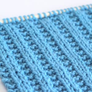 Garter Ribbing Stitch Knitting Pattern - Studio Knit