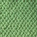 Irish Moss Knit Stitch pattern in green color yarn.