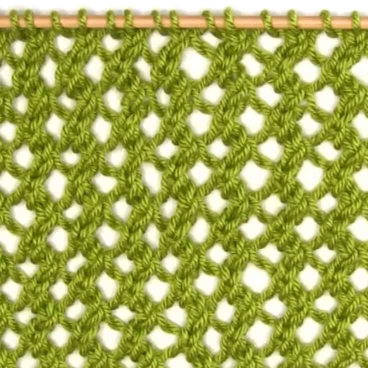 Easy Mesh Lace Knitting Stitch Pattern - Studio Knit