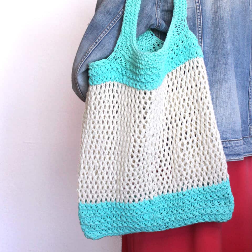 Mesh Market Bag Knitting Pattern - Studio Knit