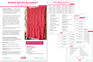 Point Reyes Knitted Blanket Pattern - Studio Knit