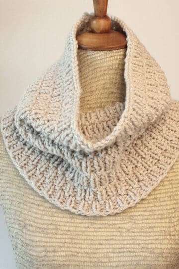 Long Raindrops Knit Cowl Scarf - Studio Knit