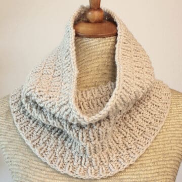 Long Raindrops Knit Cowl Scarf - Studio Knit