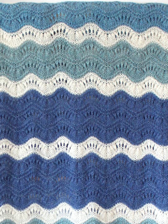 Mavericks Wave Ripple Knitted Blanket Pattern Studio Knit