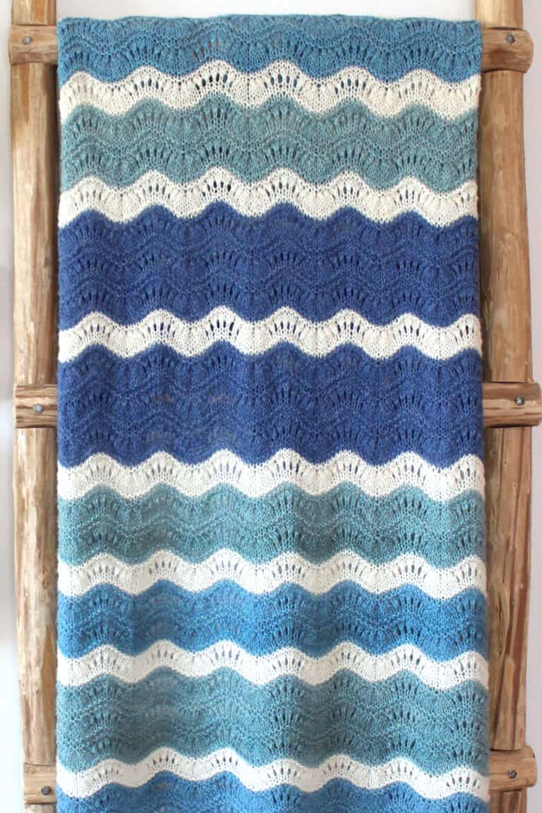 Mavericks Wave Ripple Knitted Blanket Pattern Studio Knit