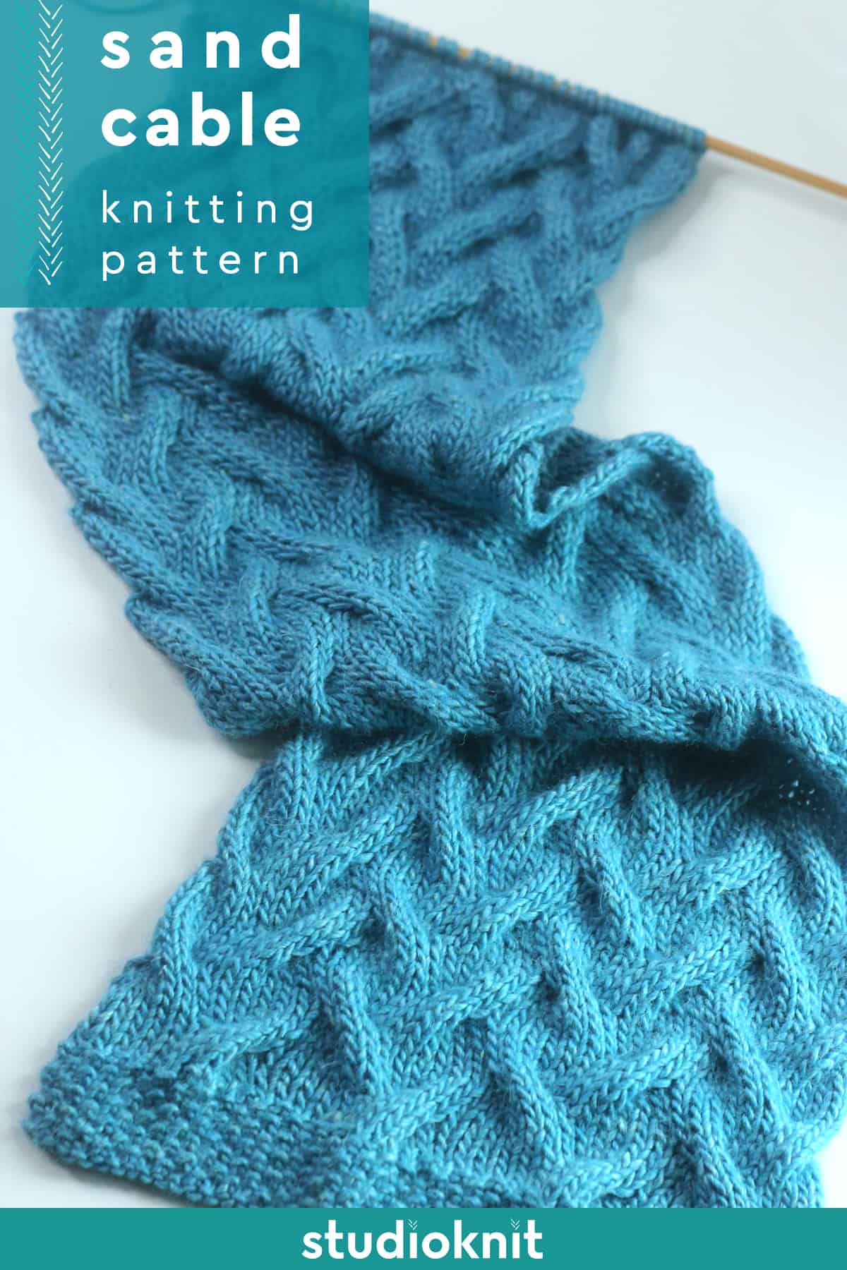 Sand Cable Stitch Knitting Pattern - Studio Knit