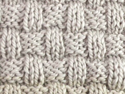 Basket Loop Stitch Knitting Pattern for Beginners - Studio Knit