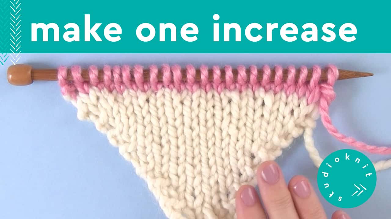 Make One Knitting Increase (M1, M1L, M1R) Studio Knit