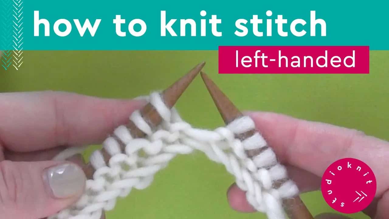 How to knit stitch demonstration left-handed.