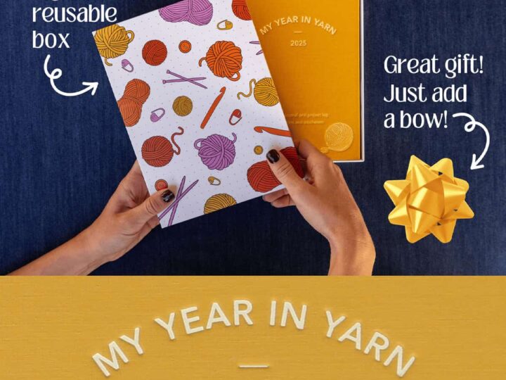 My year in yarn journal gift box.